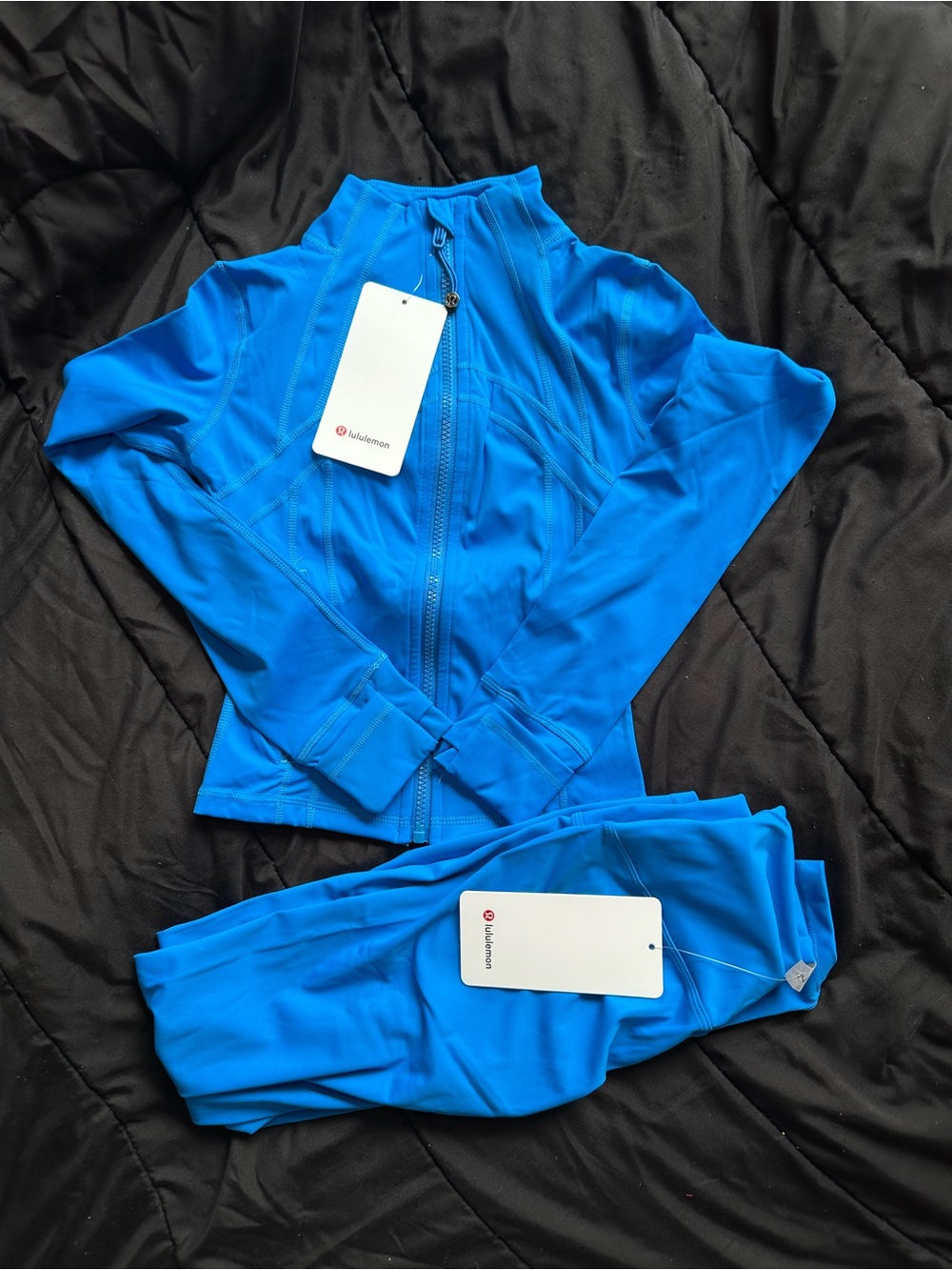 lululemon athletica Bright Blue Full-Zip Jacket and Leggings Set